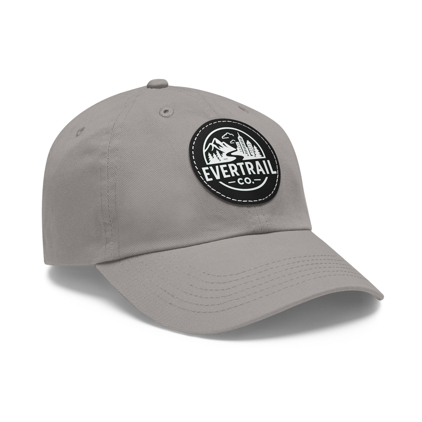 Stylish Dad Hat with Leather Patch, Casual Cap for Outdoor Adventures, Trendy Gift for Fathers, Unique Birthday, Everyday Wear
