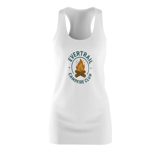 Evertrail Campfire Club Racerback Dress, Summer Dress, Outdoor Fashion, Camping Outfit, Festival Style, Gift for Nature Lovers, Travel Wear