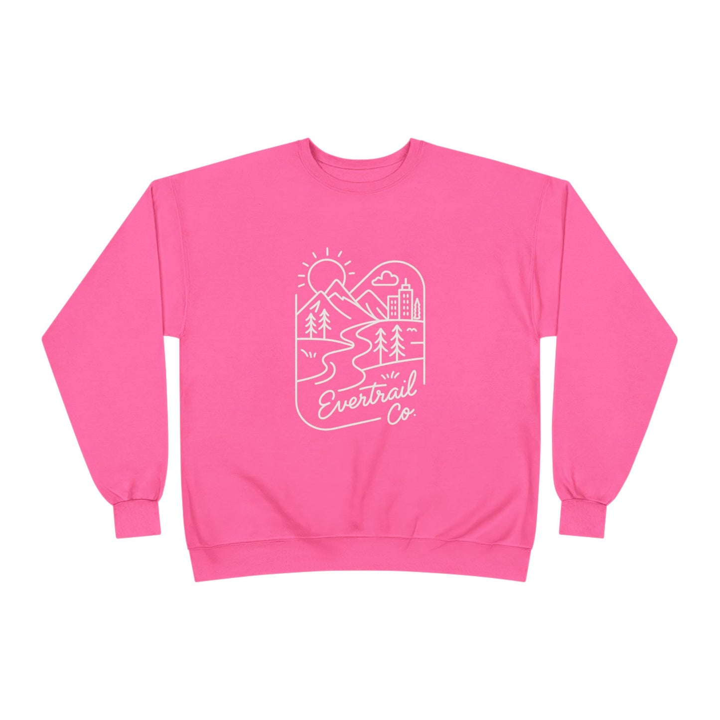 Women's Eco-Friendly Adventure Sweatshirt, Cozy Unisex Crewneck for Nature Lovers, Perfect for Camping, Hiking, Everyday Comfort