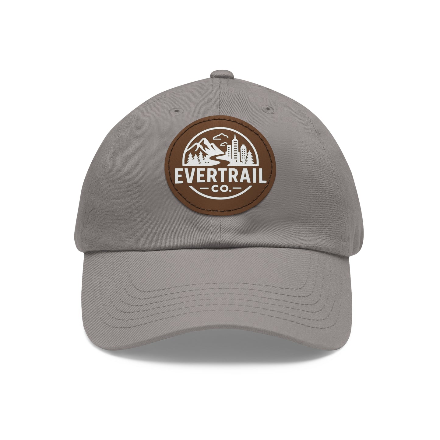 Stylish Dad Hat with Leather Patch, Casual Cap for Outdoor Adventures, Trendy Gift for Fathers, Unique Birthday, Everyday Wear