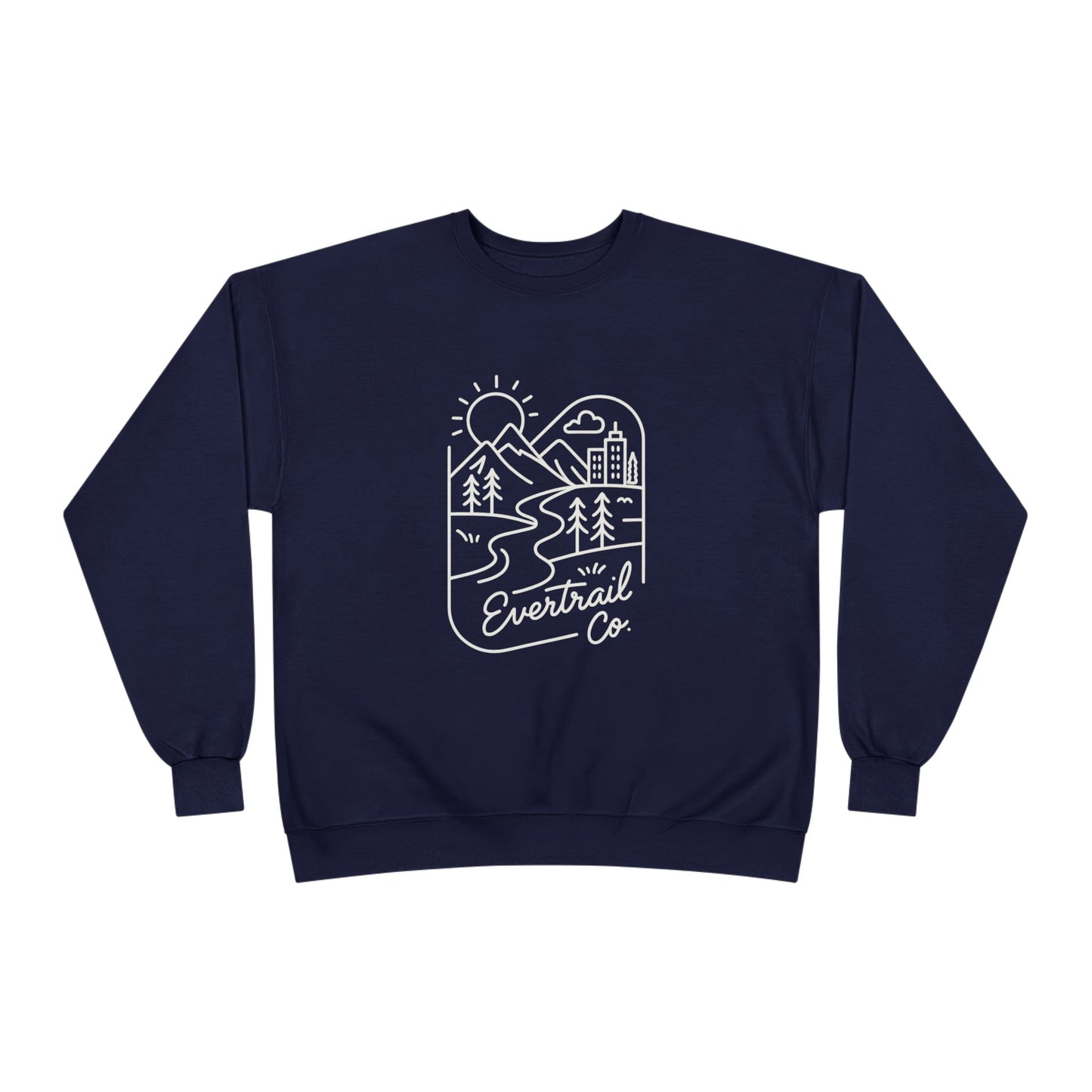 Women's Eco-Friendly Adventure Sweatshirt, Cozy Unisex Crewneck for Nature Lovers, Perfect for Camping, Hiking, Everyday Comfort