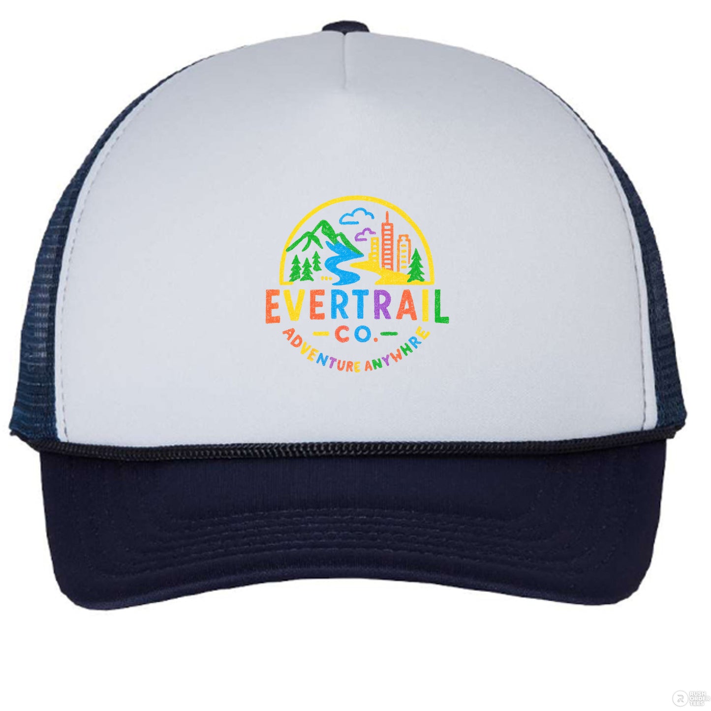 White/ Navy - FRONT