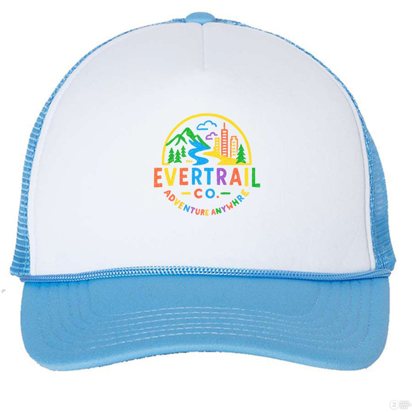 White/ Baby Blue - FRONT